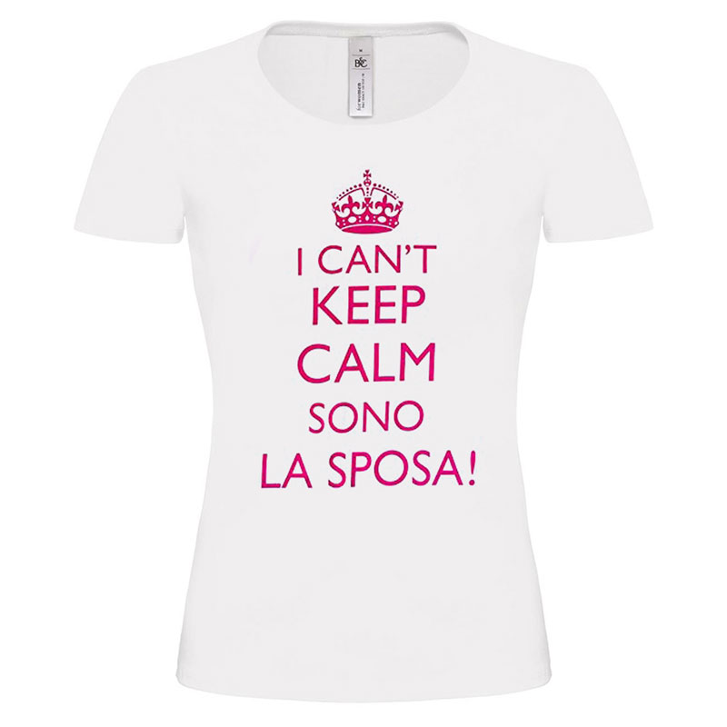 T-Shirt Donna Addio al Nubilato &quot;Keep Calm&quot;