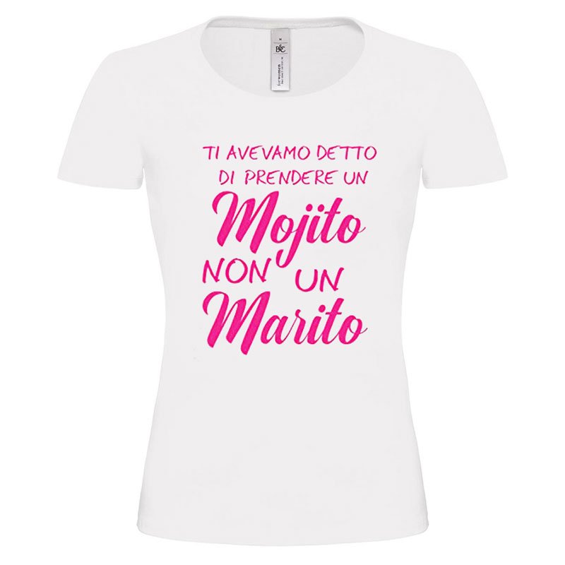 T-Shirt Donna Addio al Nubilato Mojito non un Marito - Stampe  Personalizzate Amaprint