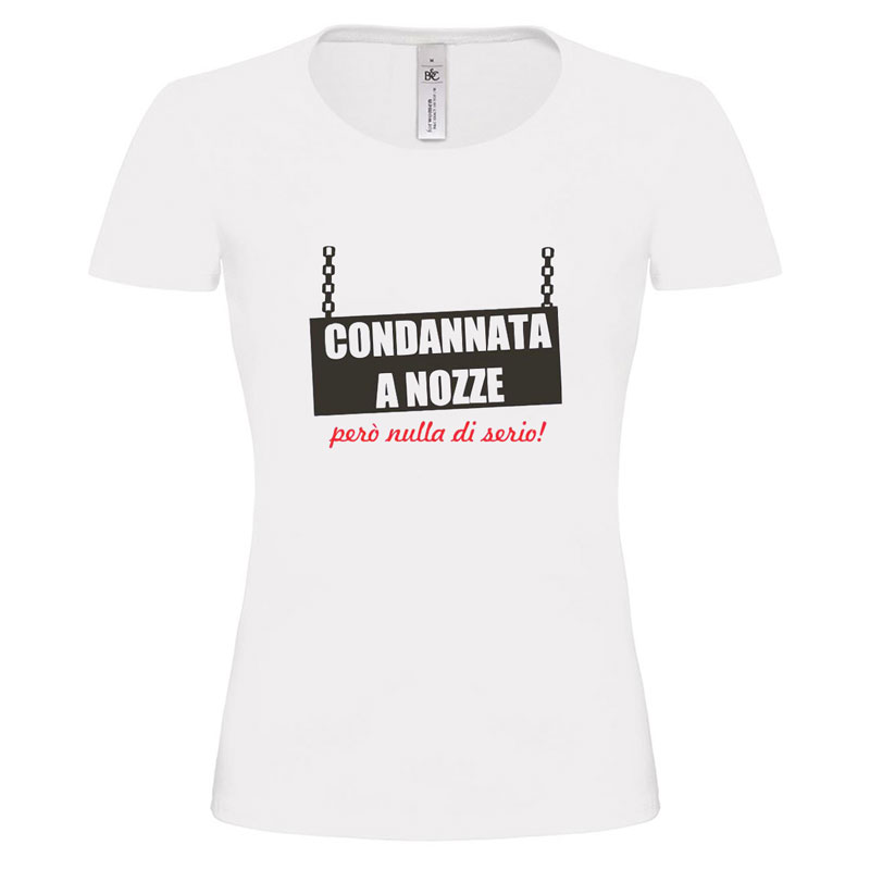 T-Shirt Donna Addio al Nubilato &quot;Condannata a Nozze&quot;
